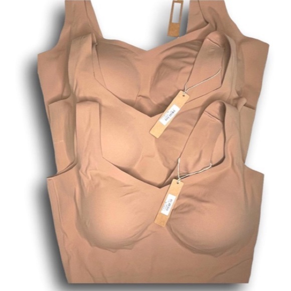 -SALE-SKIMS Naked Plunge/ Scoop Neck/ Bra Tank Wireless Bra: Large DD, 4x NWT - Picture 3 of 8